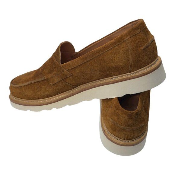 B&W Men’s Suede Penny Loafers Vibram Morflex Sole Size 11 Cognac Brown - Picture 7 of 14